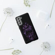 Load image into Gallery viewer, Single Line Purple Butterfly Face Tough Case iPhone Plus Mini Pro Max Samsung Galaxy Plus Ultra Google Pixel
