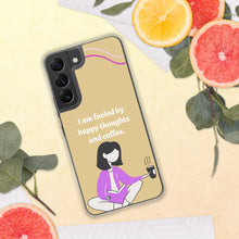 Load image into Gallery viewer, Fueled By Coffee &amp; Happy Thoughts Samsaung Galaxy 22 iPhone 13 Premium Cover 11 12 Pro Max Xs Xr 7 8 Plus SE S22 FE S21 Ultra S20 FE S10+ S10e plus
