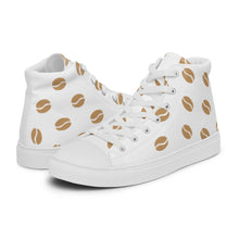 Load image into Gallery viewer, Coffee Bean Women’s high top canvas shoes
