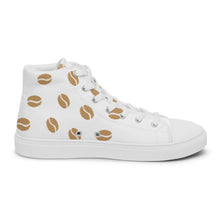 Load image into Gallery viewer, Coffee Bean Women’s high top canvas shoes
